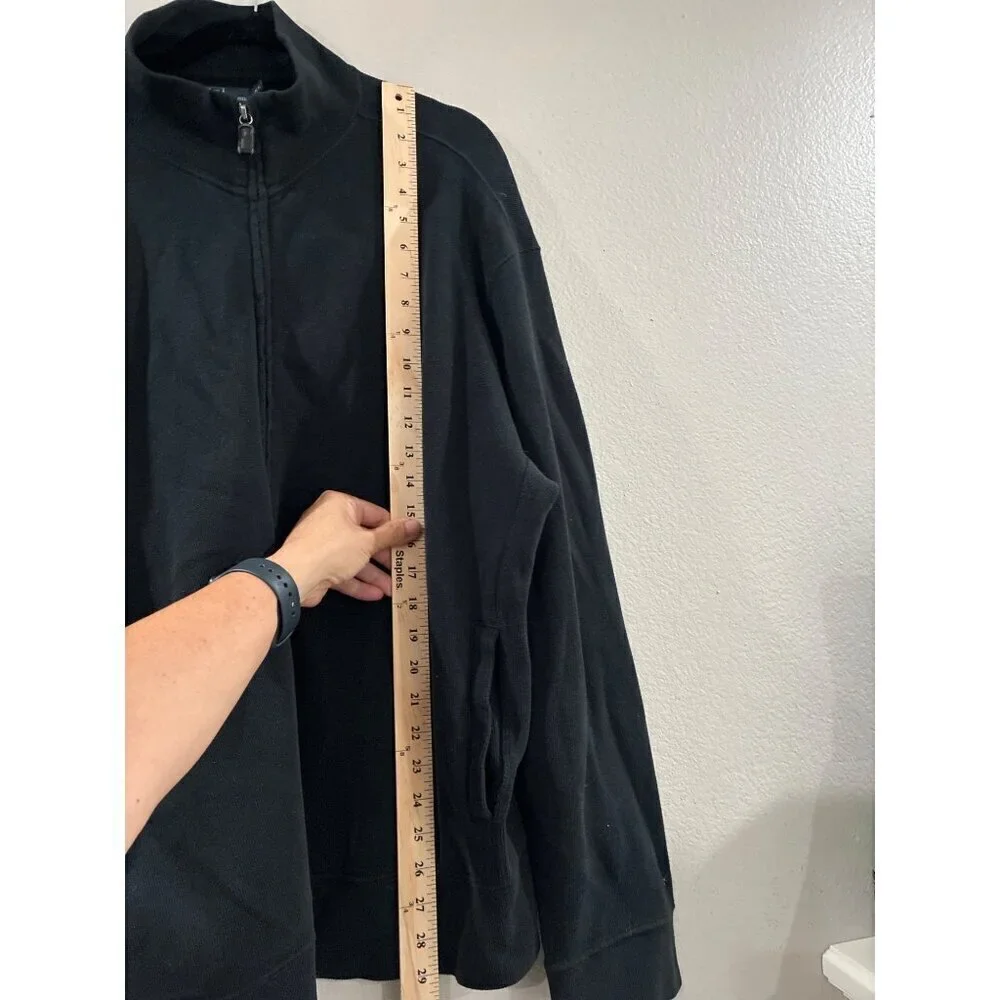 Polo Ralph Lauren 'sweatshirt Mens Vintage Full Zip Mock Neck Size XL Black
